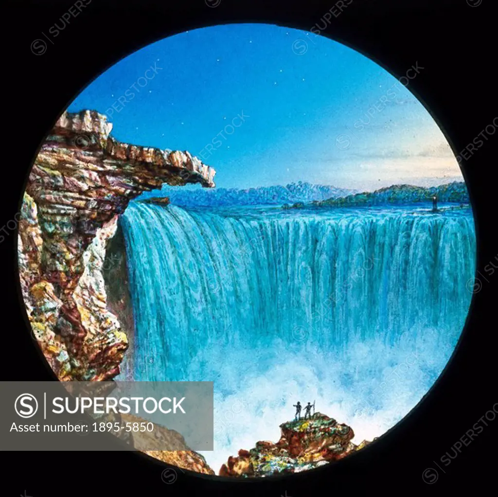 Niagara Falls, Canada, hand-coloured magic lantern slide, 19th century  Magic lantern shows began towards the end of the 17th century but only became ...