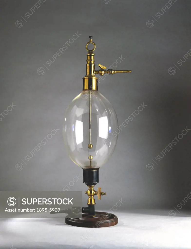 In 1857, Michael Faraday (1791-1867) used an electric egg to examine electric discharges in air. The device comprises an egg-shaped glass with two met...