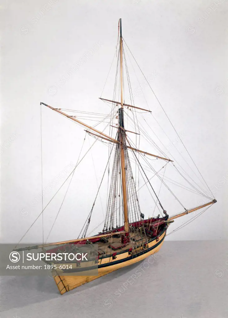 Model. Cutters, fast sailing vessels much used for patrol and dispatch services in the late 18th and early 19th centuries, were introduced into the Na...