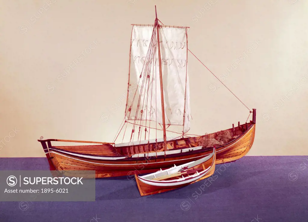 Model. The boats used in the herring fisheries from Trondheim northwards in Nordland displayed the characteristics of the Viking vessels from which th...