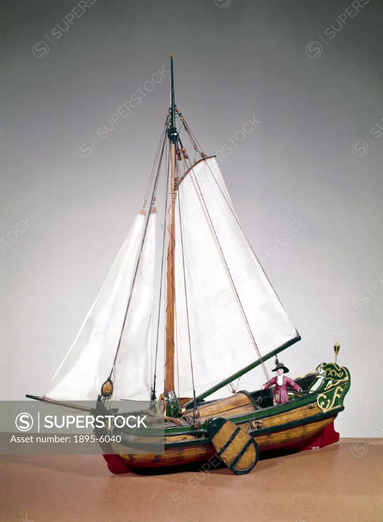 This contemporary model (scale 1:12) is reputed to have belonged to the artist Van der Velde the younger (1633-1707) who featured 17th century yachts ...