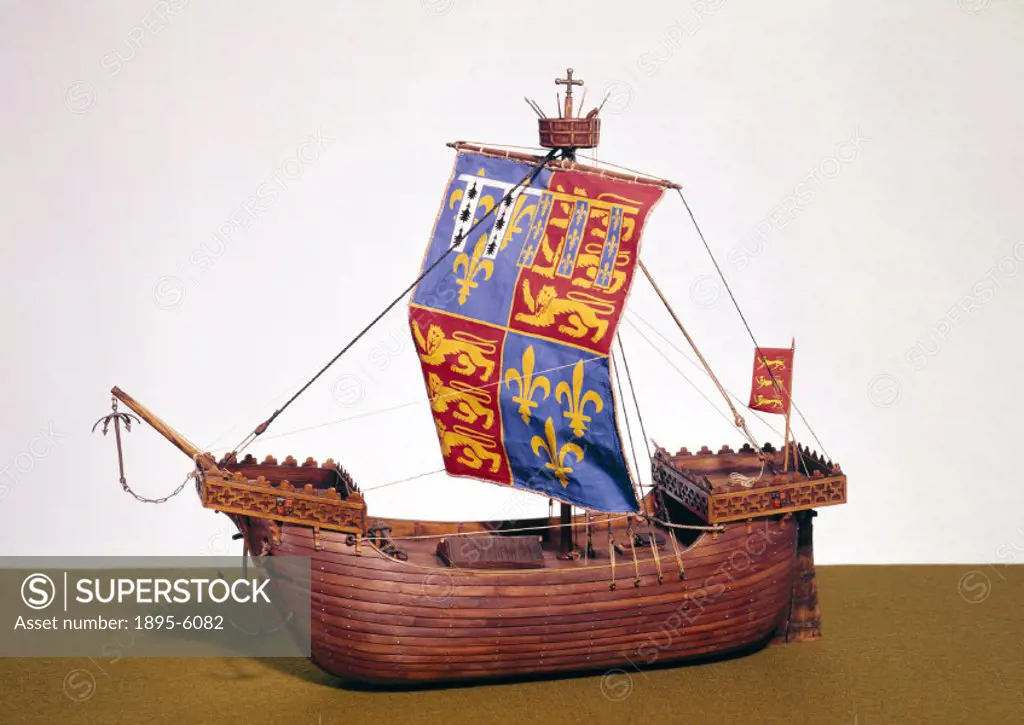 Model (scale 1:48) based on a representation of a ship contained in the seal of John of Lancaster (1389-1435), Duke of Bedford (Lord High Admiral of E...