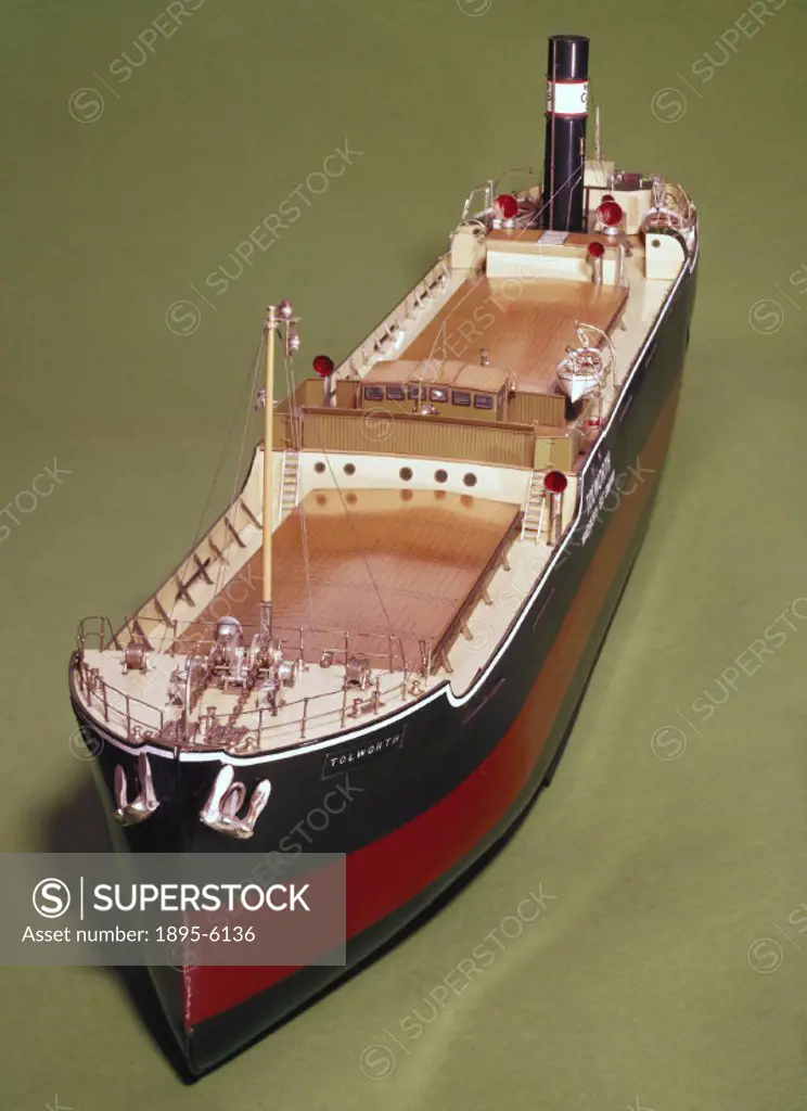 Model (scale 1:48). This coastal and up-river collier was built in 1930 by the Burntisland Shipbuilding Company for the north-east service of the Wand...