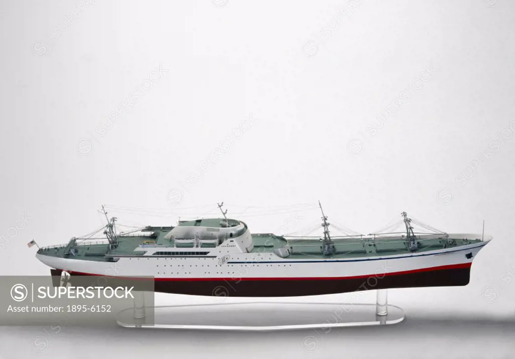 Model (scale 1:192). The development of the world´s first nuclear-powered ship, the ´Savannah´, was the joint responsibility of the Maritime Administr...