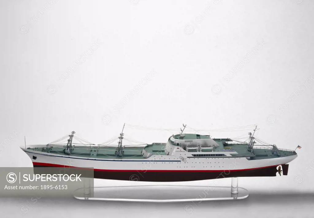 Model (scale 1:192). The development of the world´s first nuclear-powered ship, the ´Savannah´, was the joint responsibility of the Maritime Administr...