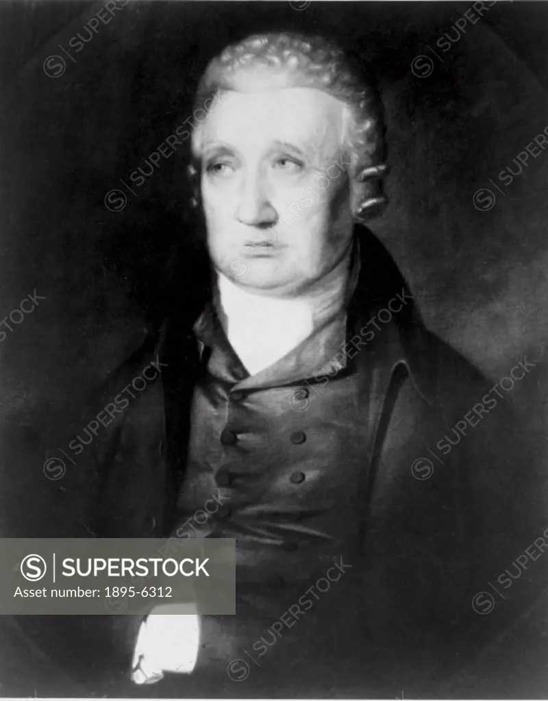 Portrait of John Wilkinson (1728-1808) English who invented the cannon-boring machine, established the first blast-furnace at Bilston, Staffordshire a...