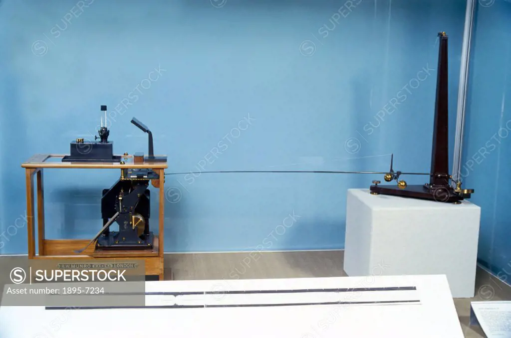 John Milne (1851-1913) designed the first horizontal pendulum seismograph in 1895. This example, made by R W Munro, is number 24 in the series and inc...