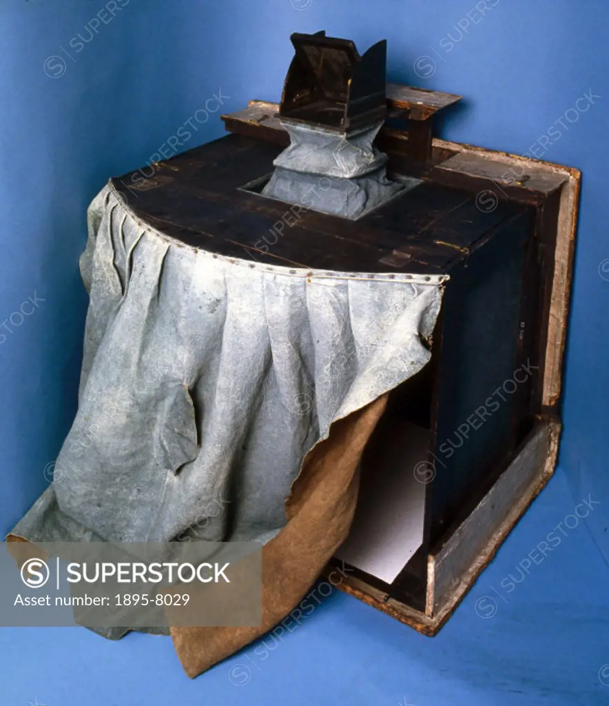Sir Joshua Reynolds, the famous English portrait painter, used this early form of camera obscura. It is fitted with a mirror and lens that allows an i...