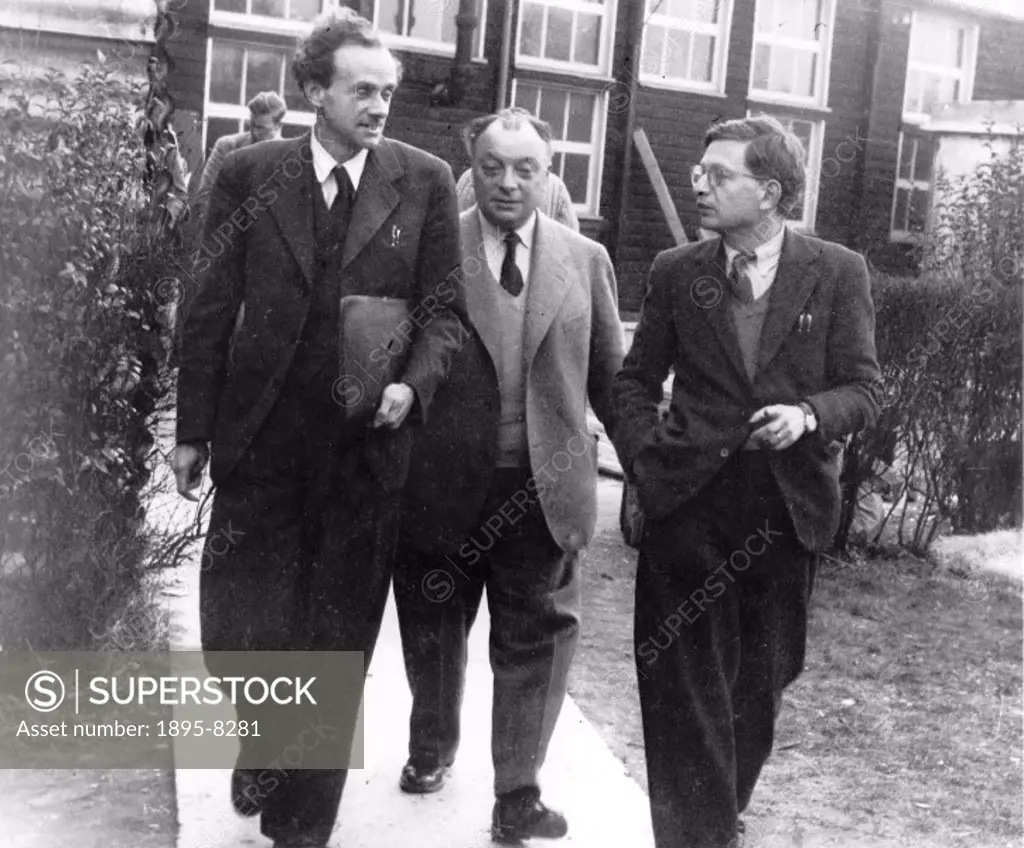 Shown here in Birmingham, Paul Dirac (1902-1984), Wolfgang Pauli (1900- 1958) and Rudolf Peierls (1907-1994) were three influential theoretical physic...