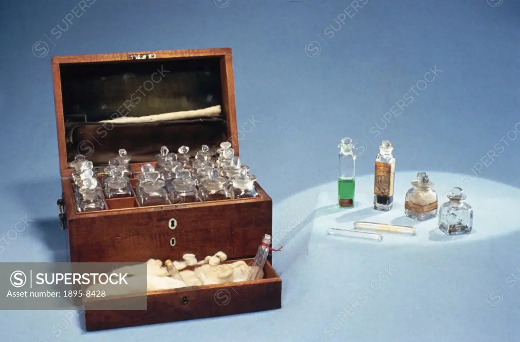 The chest has two keys and contains Faraday´s letters and chemical specimen bottles. Michael Faraday (1791-1867) discovered the principles of the elec...