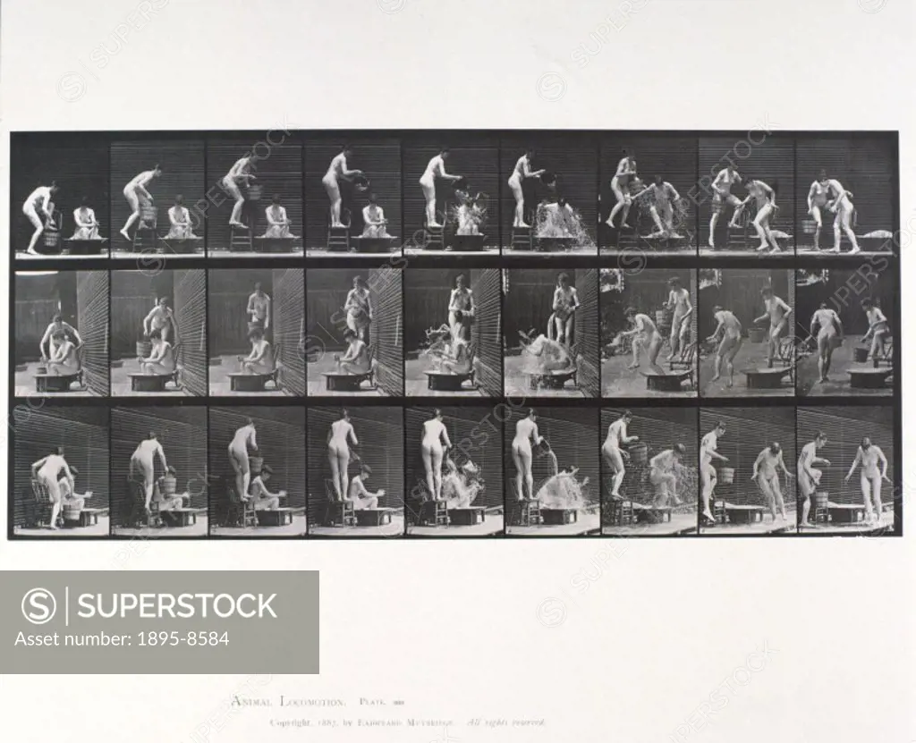 Woman pouring water over another woman in a bath, c 1872-1885. Plate 408 from Muybridge´s ´Animal Locomotion´ (1887). Eadweard Muybridge (1830- 1904) ...