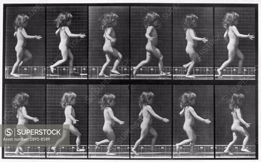 Nude child running, c 1872-1885. From Muybridge´s ´Animal Locomotion´ (1887). Eadweard Muybridge (1830-1904) was the first photographer to carry out t...