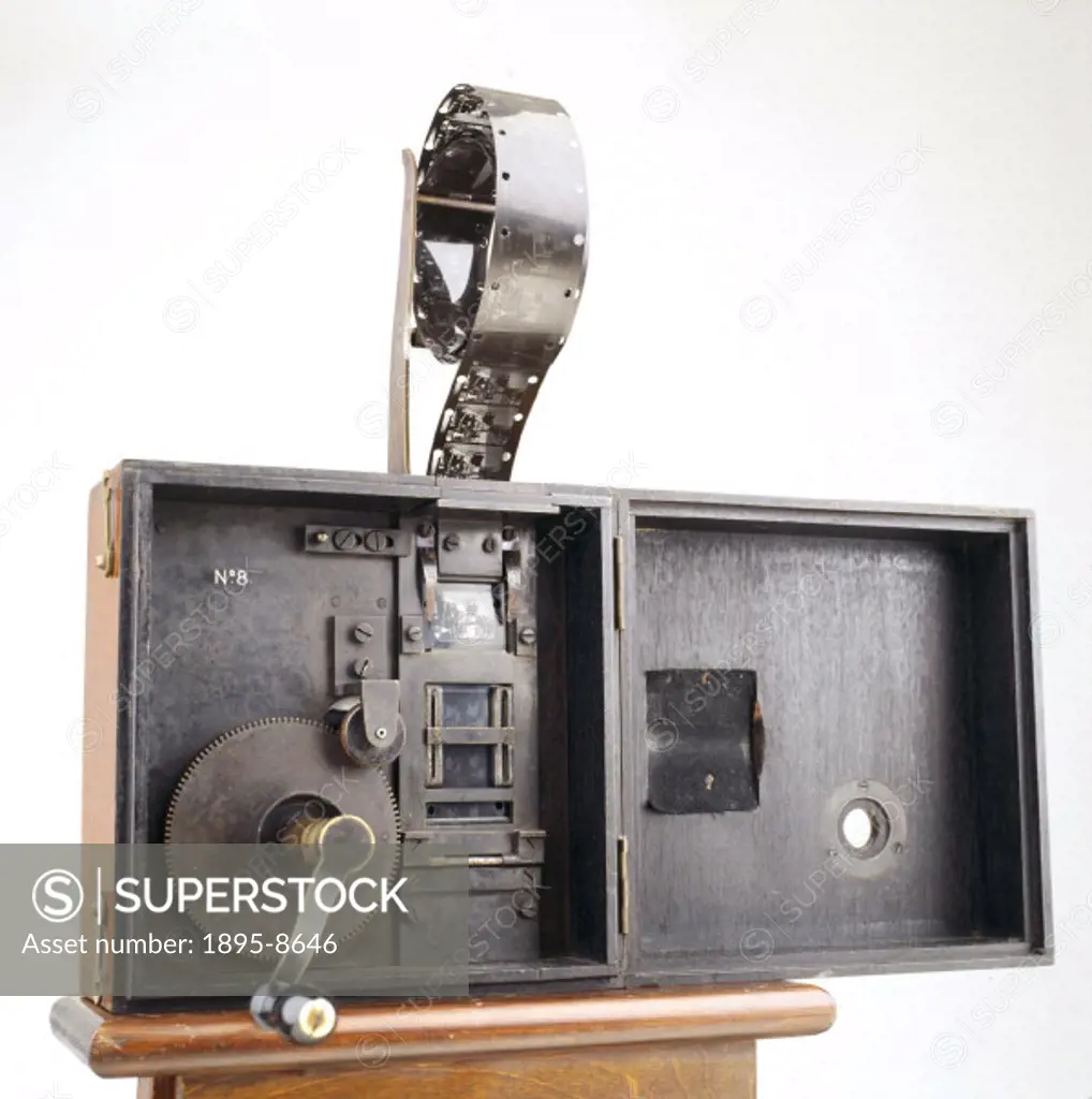 Lumiere Cinematographe, 1895. The Cinematographe, invented by Auguste (1862-1954) and Louis (1864-1948) Lumiere, was a combined camera, projector and ...