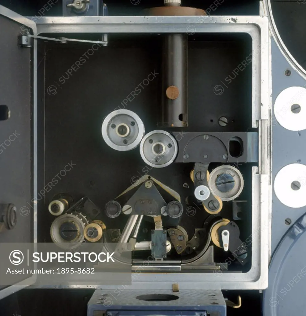 Detail of mechanism. This was the first high speed camera capable of reaching 300 frames per second, using an intermittent mechanism. The British firm...