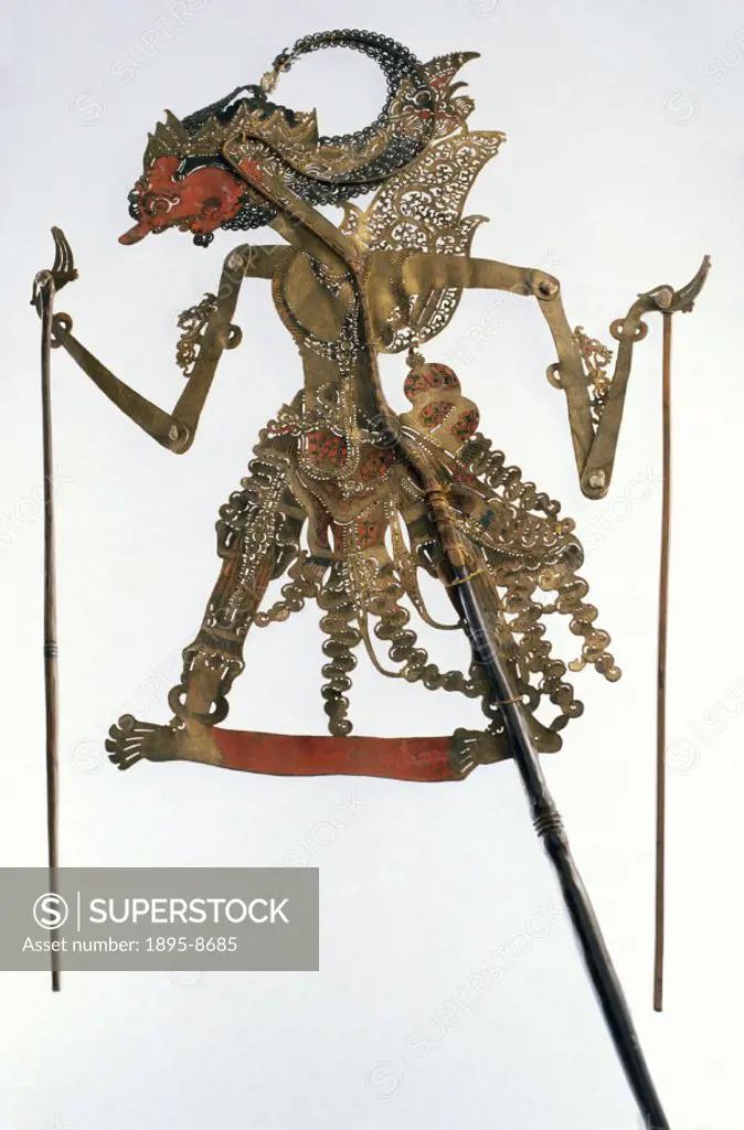 Javanese shadow puppet, early 20th century.Shadow plays, which can be regarded as an extremely early precursor of cinema, originated in Java and India...