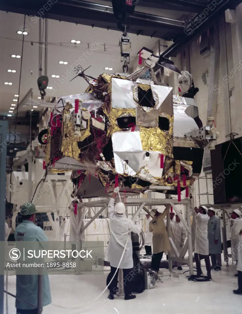 LM-3, shown here during a docking test at the Manned Spacecraft Operations Building, Kennedy Space Centre, Cape Canaveral, Florida, was flown on the A...