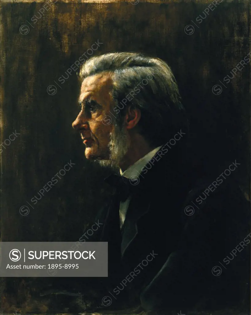 Oil portrait by his daughter, Marion Collier. English scientist Huxley (1825-1895) is remembered as ´Darwin´s Bulldog´, and from 1854 to 1885 was prof...