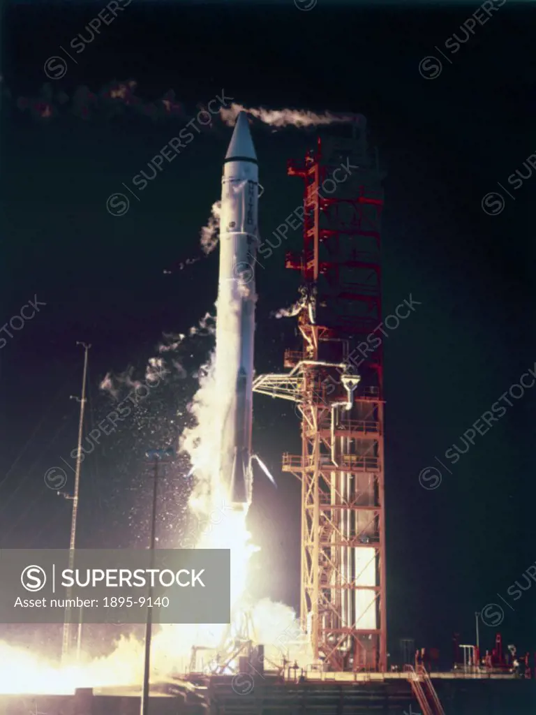 The Atlas-Centaur rocket carrying Surveyor 3 was launched at night from the Kennedy Space Centre at Cape Canaveral, Florida, on 17th April 1967. This ...