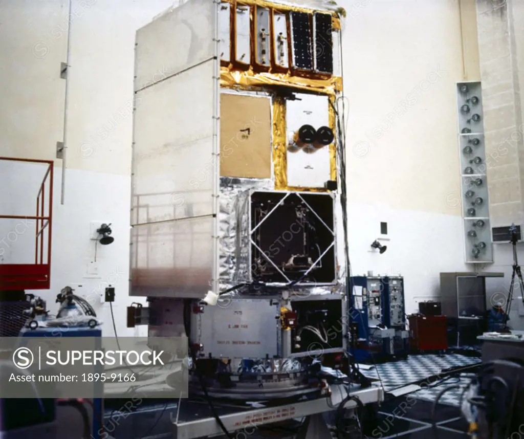 The satellite, seen here undergoing pre-flight check out, was launched on 12th August 1977. It mapped the sky at X-ray wavelengths, increasing the num...
