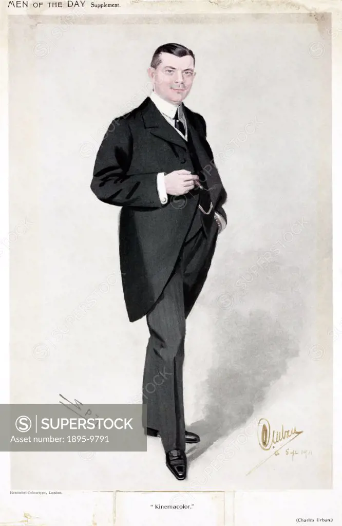 Chromolithograph of a caricature by Leslie Ward, better known as Spy, printed by Hentschel-Colourtype, London, from Vanity Fair’ magazine. Signed by ...