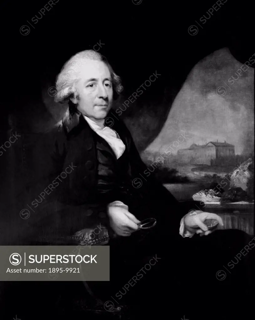 Oil painting by C von Breda. Works owner Matthew Boulton (1728-1809) and Scottish engineeer and inventor, James Watt (1736-1819) formed a partnership ...