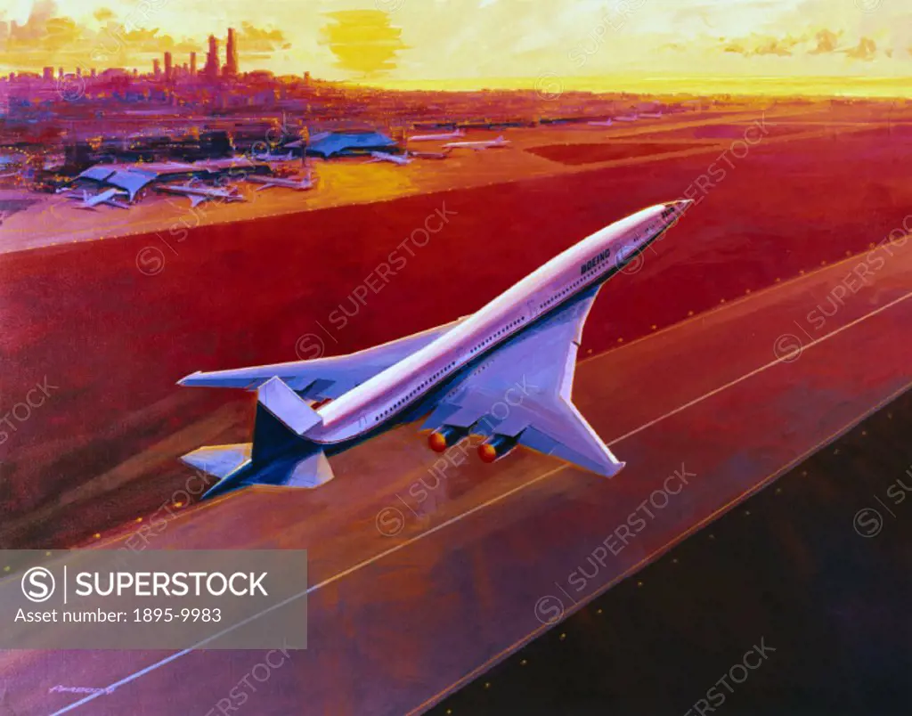 This artist´s impression shows a Boeing concept for a next-generation supersonic airliner which would fly at 2.4 times the speed of sound. A new super...