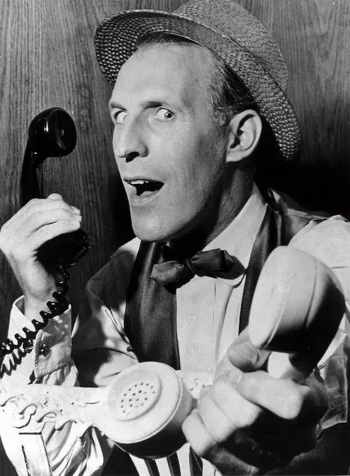 Bruce Forsyth, British performer, 24 July 1962. ´Bruce Forsyth b 1928 is swamped by congratulatory telephone calls in his dressing room at the Palladi...