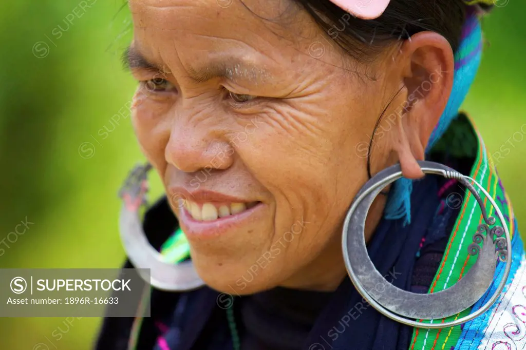 A close_up of a woman smiling, Sapa, Republic of Vietnam, South East Asia