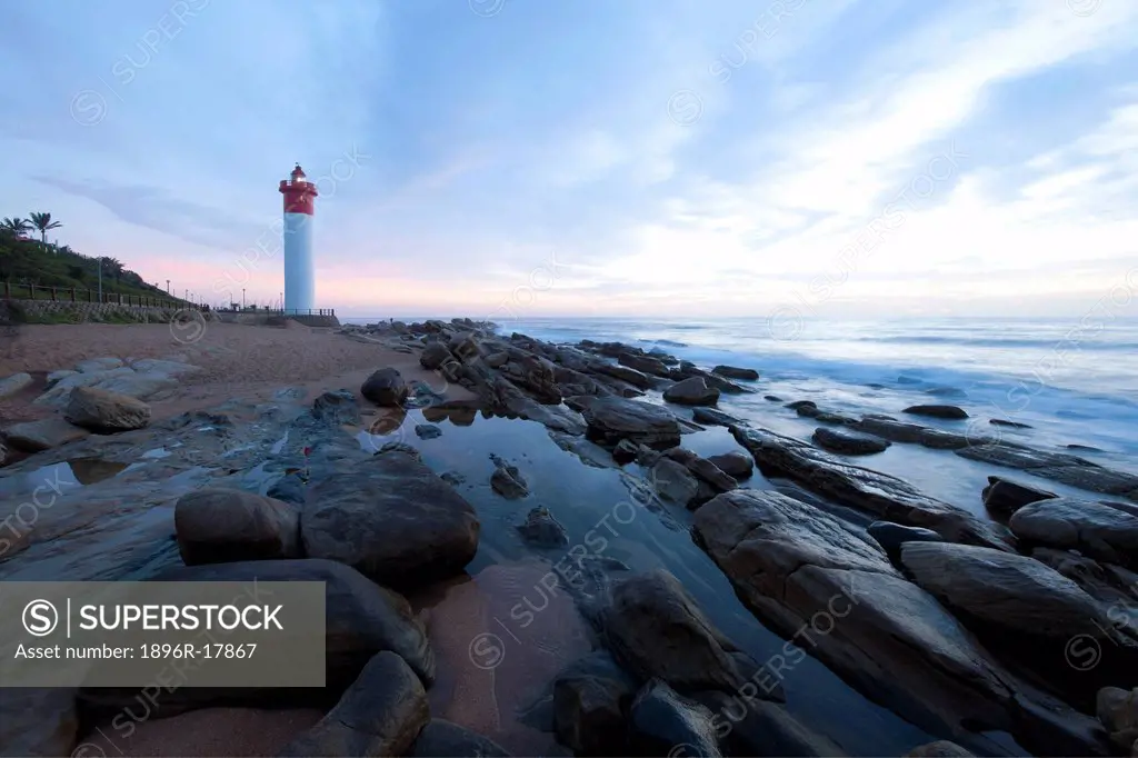 The lighthouse seen at Umhlanga Rocks near Durban, Kwazulu Natal, South Africa