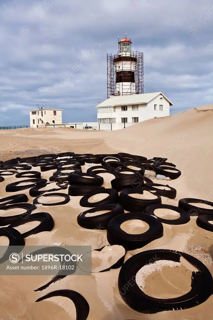 Cape Recife lighthouse, Cape Recife, Port Elizabeth, Eastern Cape, South Africa