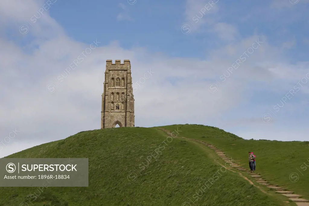 St Michael's Tower on the Tor hill in Glastonbury, Somerset, England is a striking Scheduled Ancient Monument and is believed to be the Avalon of Arth...