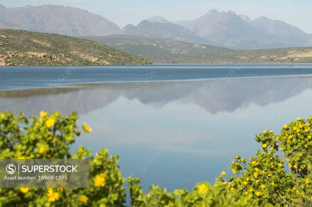 Tranquil scene on Clanwilliam dam, Western Cape Province, South Africa