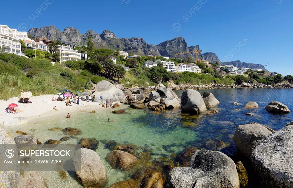 People on the Bali Bay Beach, Cape Town, Western Cape Province, South Africa