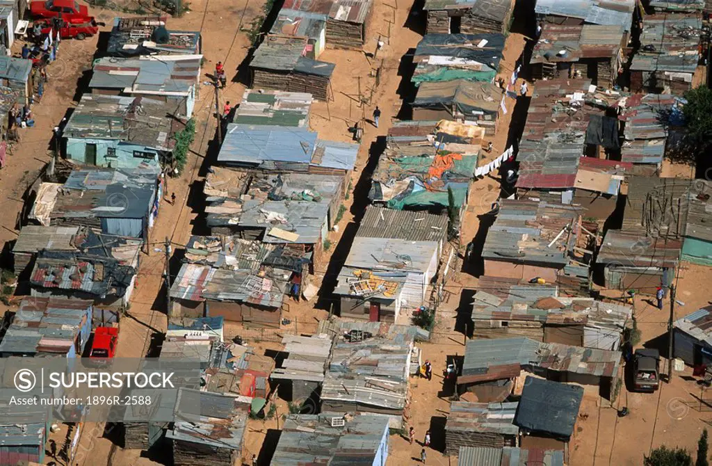 Aerial view of an Informal Settlement  Cape Town, Western Cape Province, South Africa