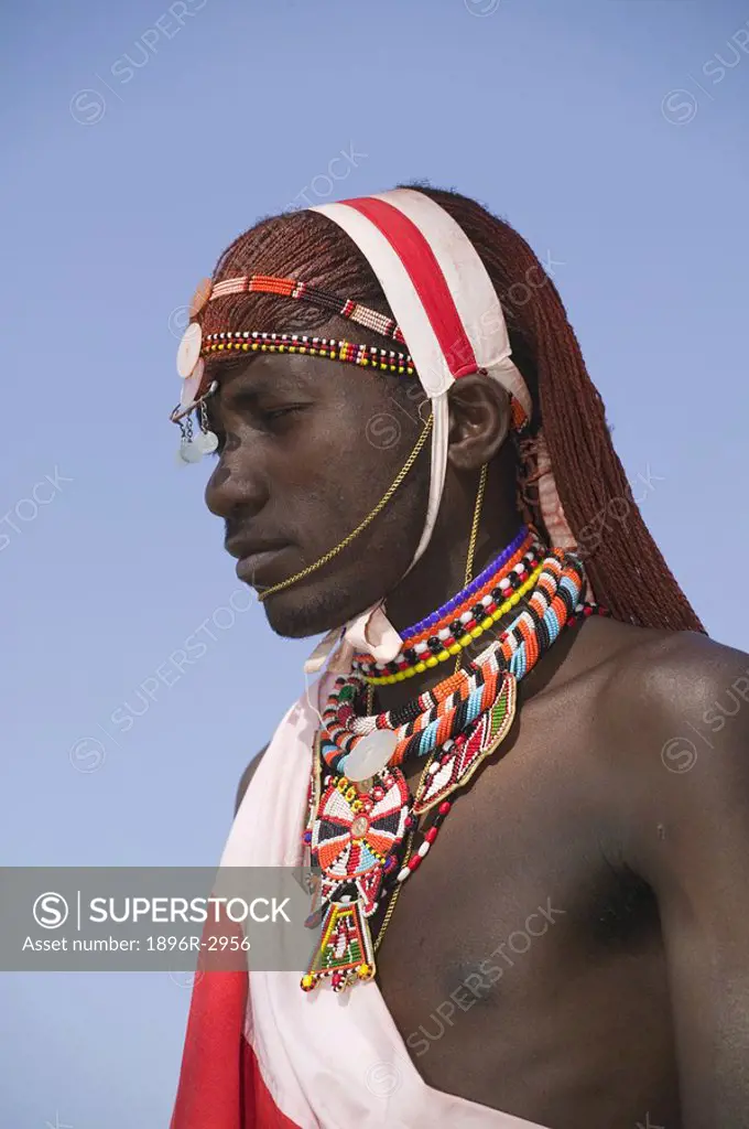Masaai Tribesman - Profile  Lewa Wildlife Conservancy, Kenya