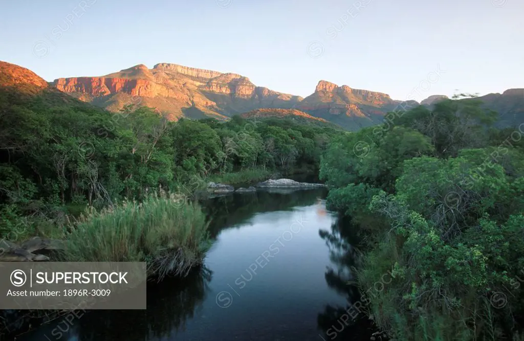 Tranquil Mountain River Scenic  Blyde River, Hoedspruit, Mpumalanga Province, South Africa