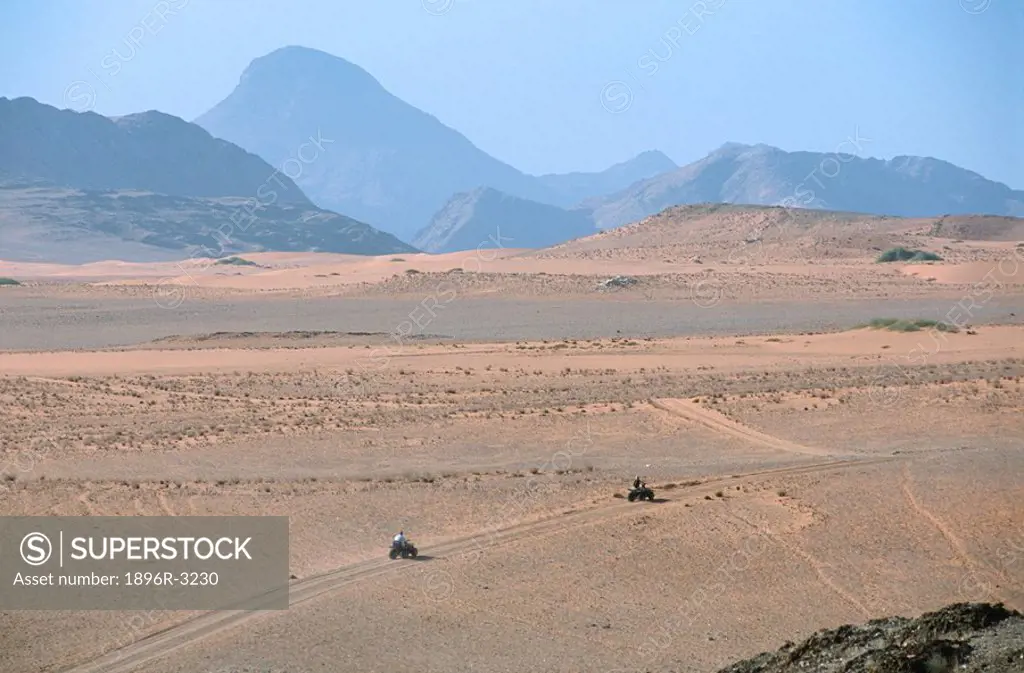 Quad Biking in the Desert Near the Angolan Border  Serra Caferna, Namibia, Southern Africa