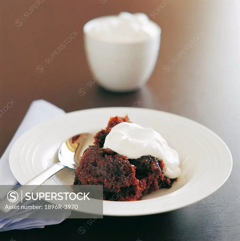 Date Pudding with Toffee Sauce  Studio Shot