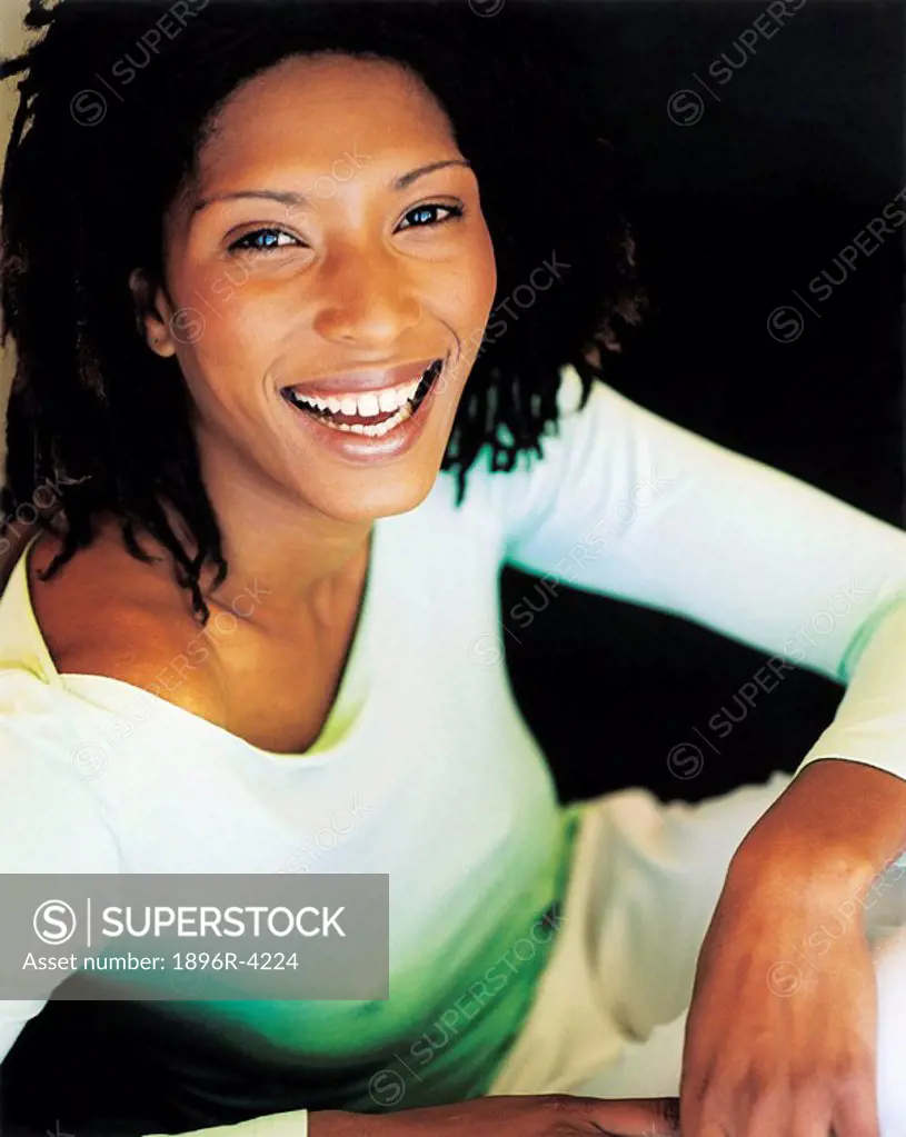 Portrait of an African Woman Smiling  Cape Town, Western Cape Province, South Africa