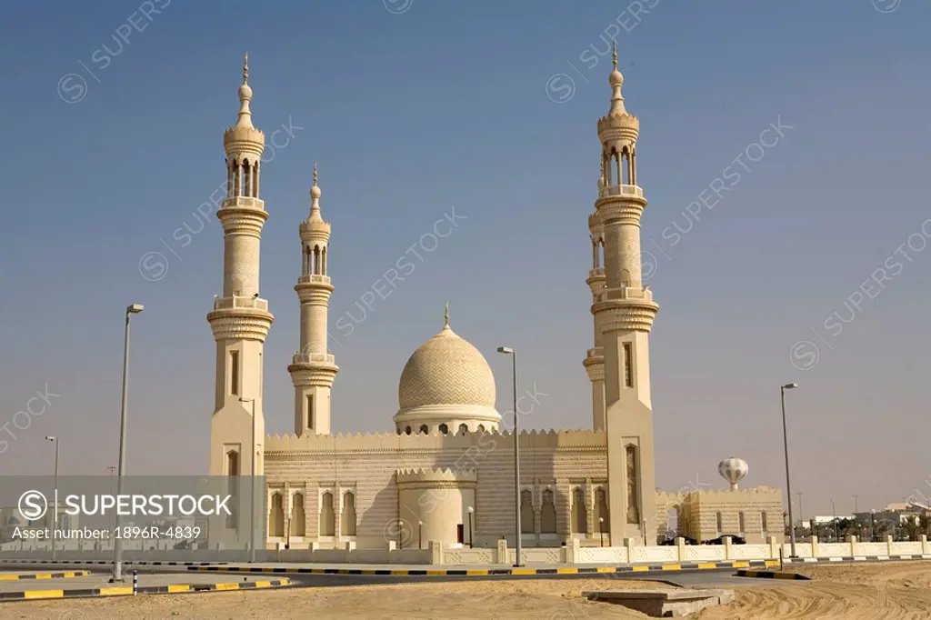 Facade of King Faisal Mosque  Sharjah, United Arab Emirates
