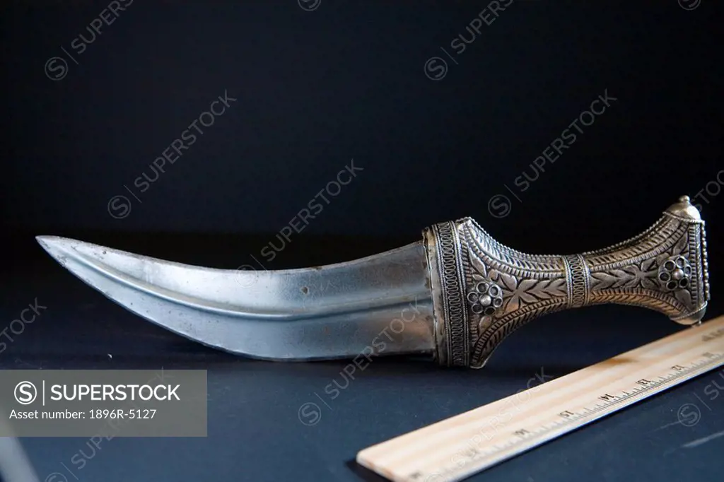 Omani dagger with silver filigree  United Arab Emirates