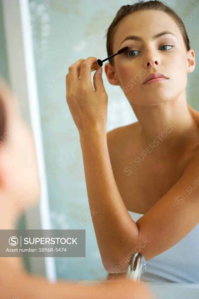 Woman Applying Make-Up  Cape Town, Western Cape Province, South Africa