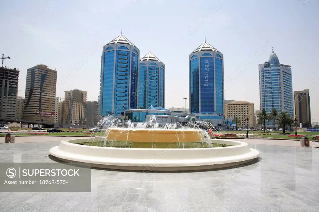 Sharjah Business District with Water Feature  Sharjah, United Arab Emirates