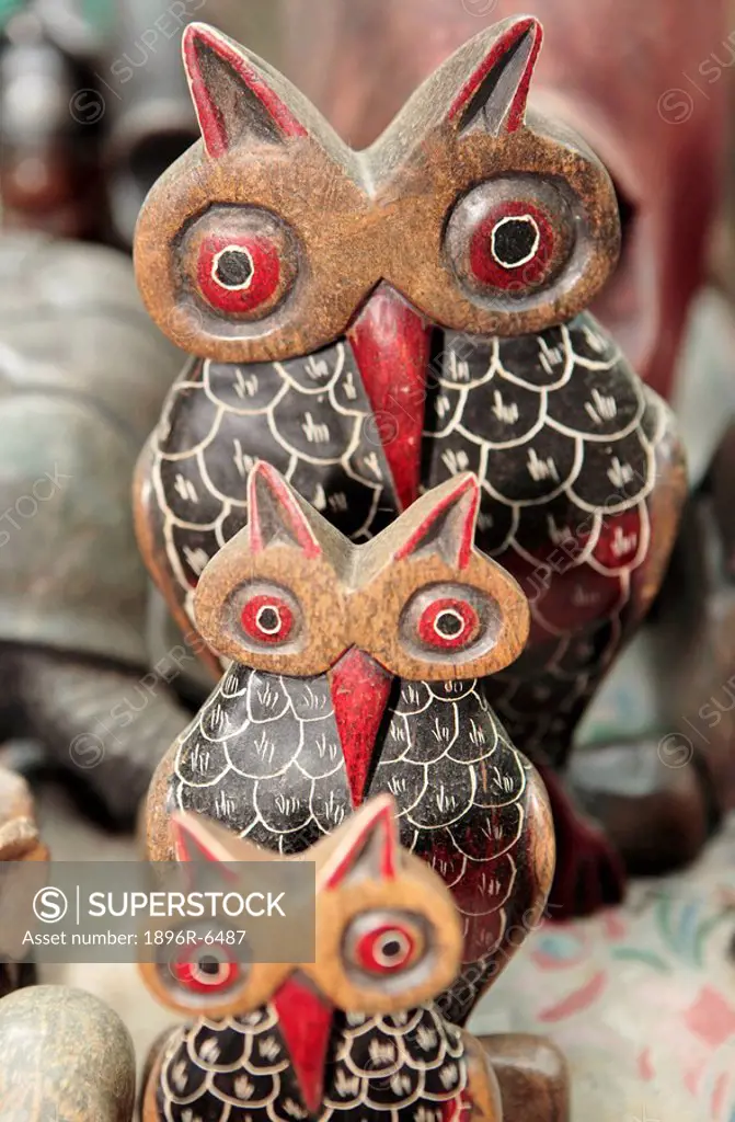 Carved stone owls. nr Empangeni, Kwa_Zulu Natal Province, South Africa