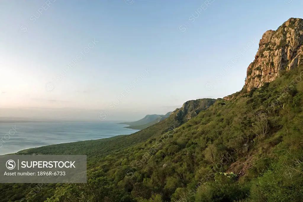 The Lebombo Mountain range against Jozini Dam Pongolapoort, KwaZulu_Natal Province, South Africa