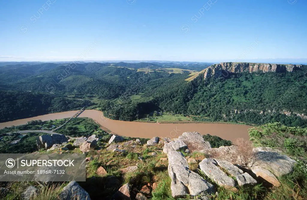 Scenic View of a Meandering River  Port St Johns, Transkei, Eastern Cape Province, South Africa