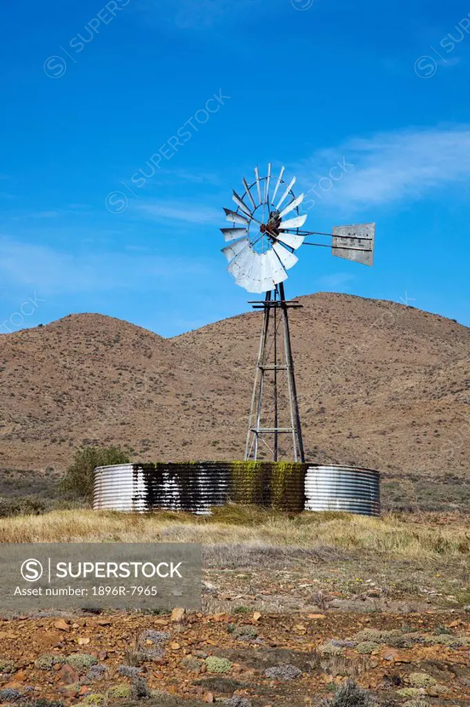 Farm windmill, Karoo, South Africa