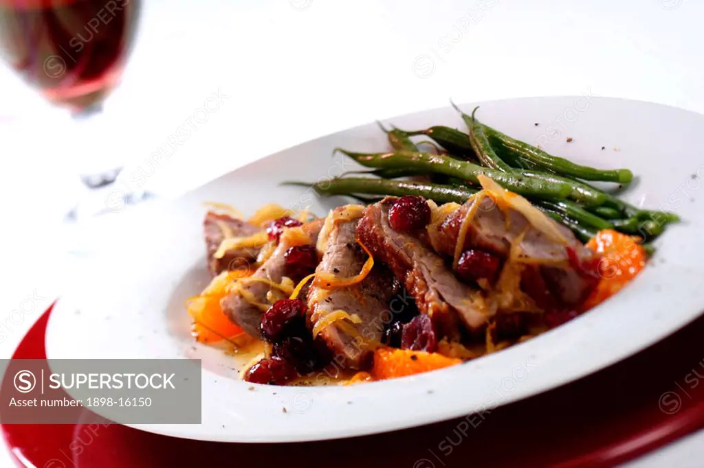duck with cranberry and orange