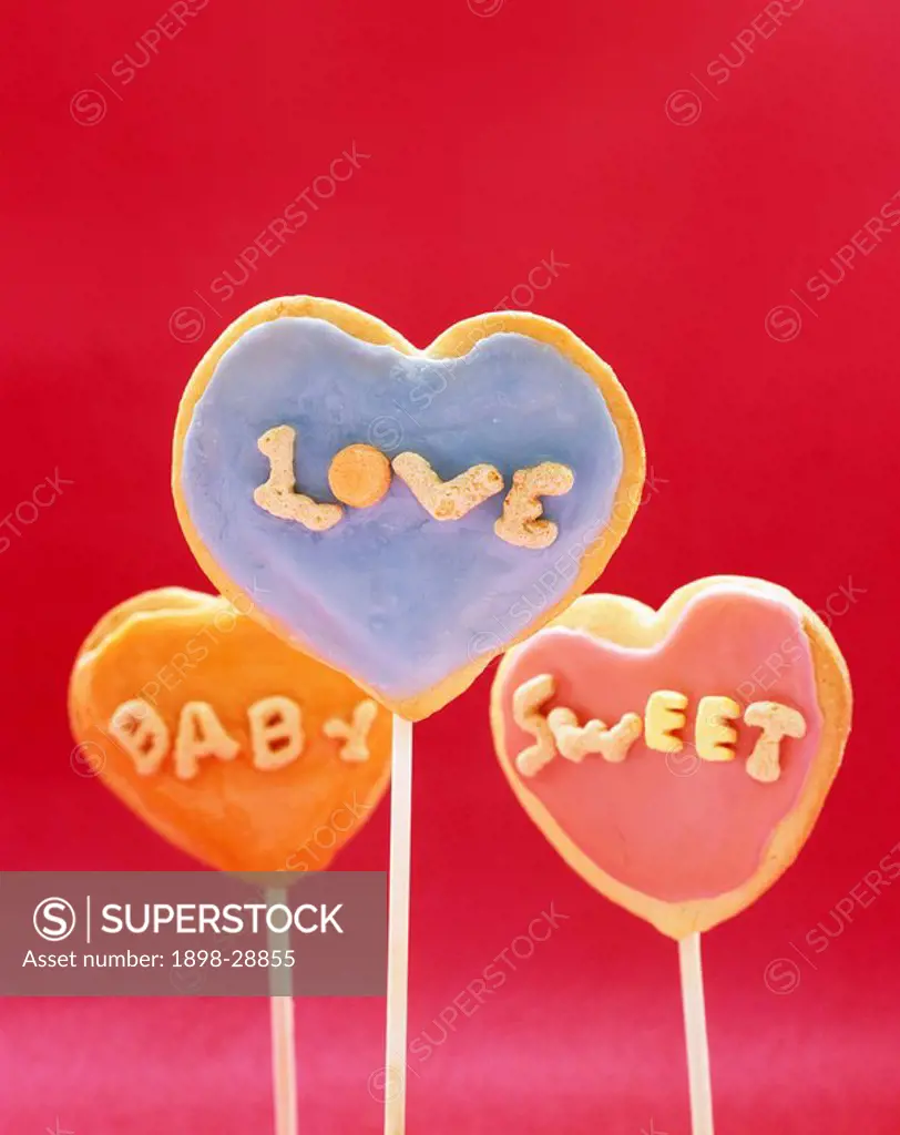 Iced biscuit lollipops