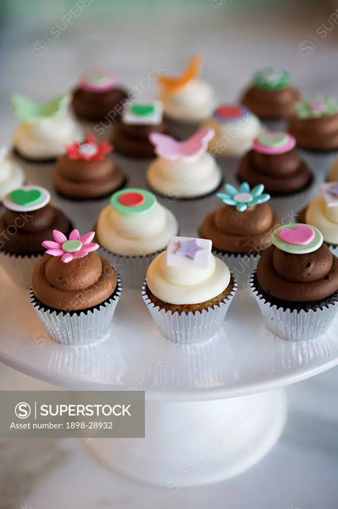 Cupcakes on a cake stand